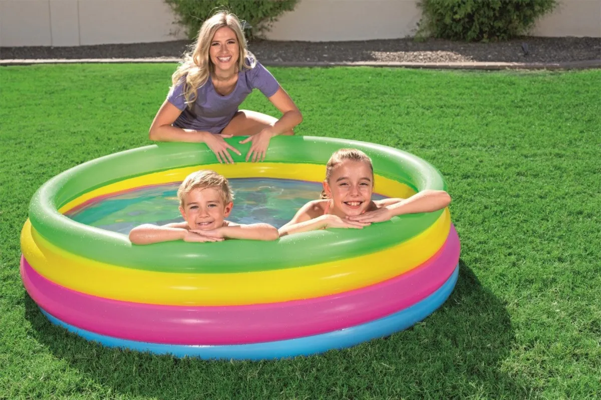 bazen na napuhavanje rainbow colors 1 57 46cm bestway - slika 5