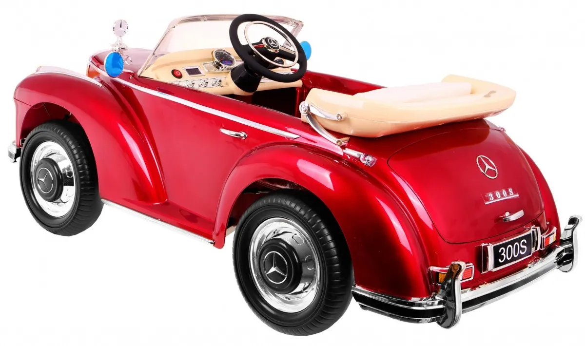 licencirani auto na akumultor mercedes benz 300s retro - crveni - slika 4