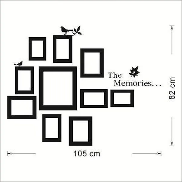 zidna naljepnica - the memories - okvir za fotografije - slika 5