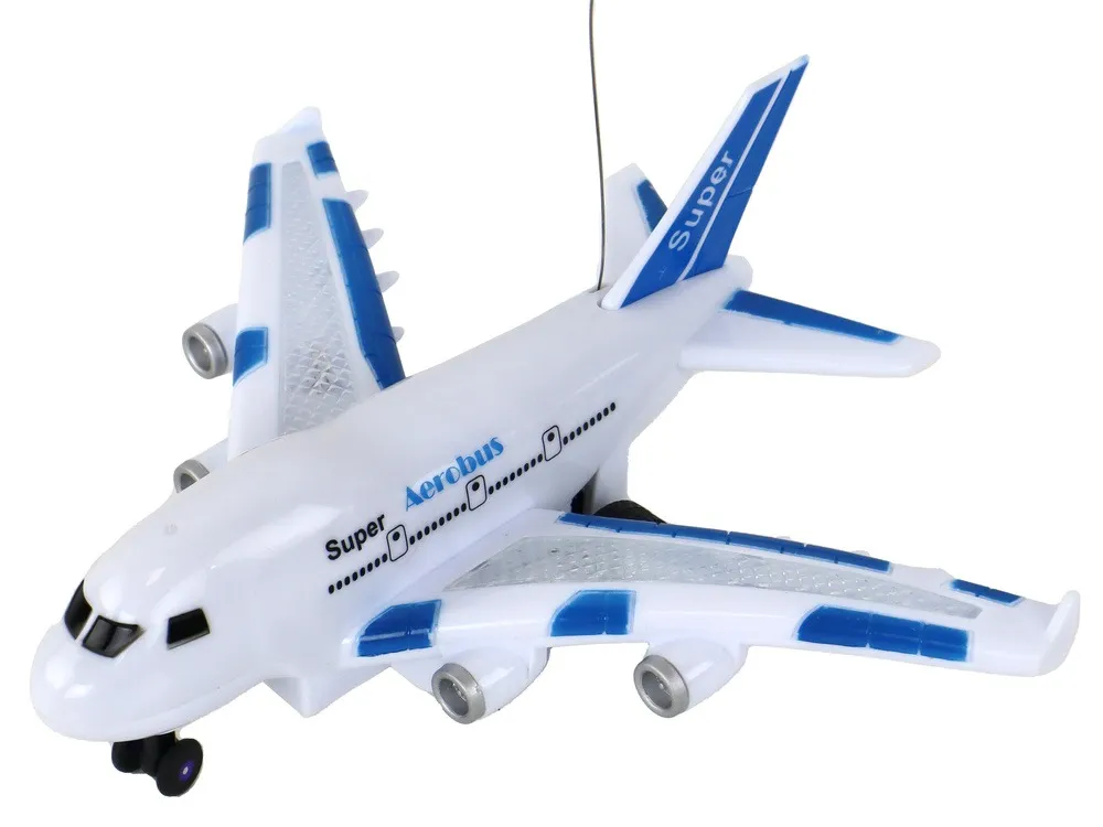 rc airplane remote controlled white aerobus lights sounds - slika 5