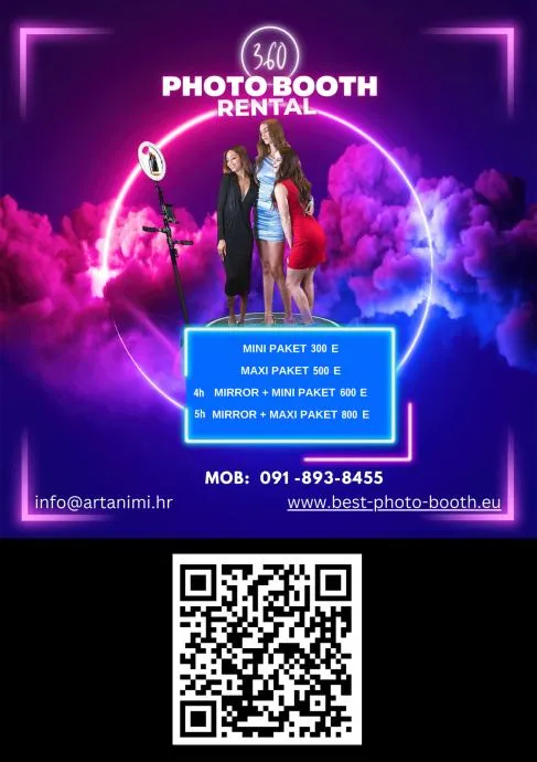 photo booth mirror & 360° video – najam za vjenčanja i evente - slika 7