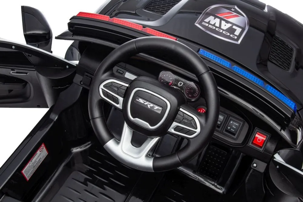 licencirani policijski auto na akumulator dodge charger - crni - slika 4