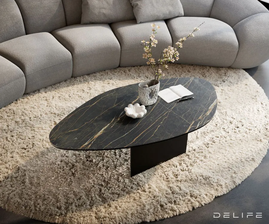 klub stolić edge 140x76cm, materijal: keramika noir desir - slika 2