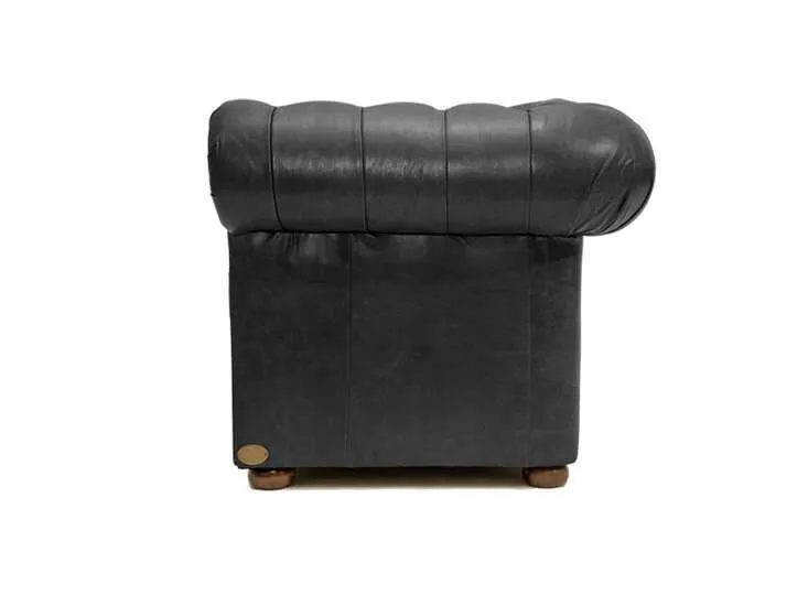 chesterfield kutna garnitura first class leather | matt black - slika 2