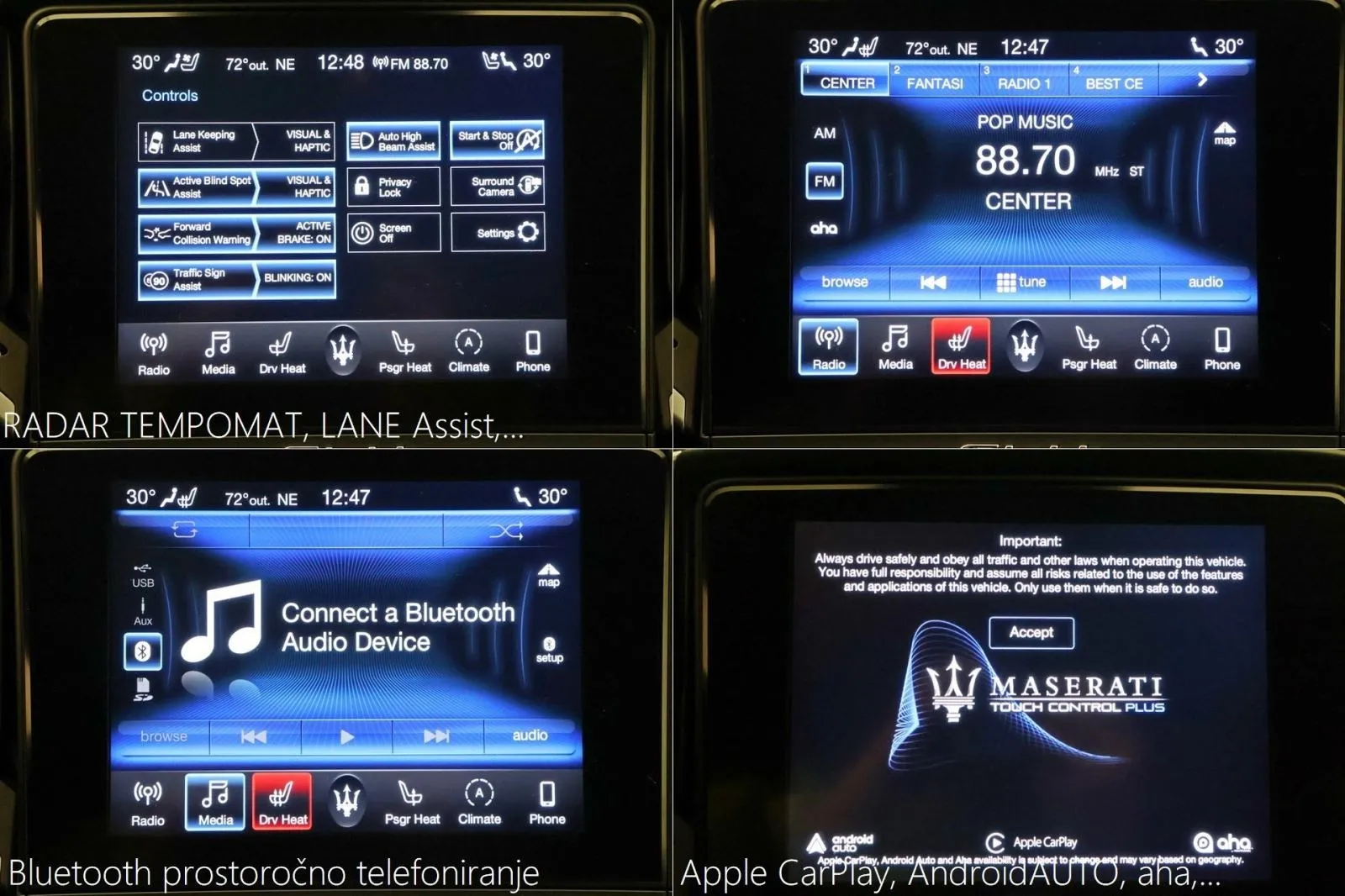 maserati ghibli diesel 3.0d v6 aut 275ks adapt.led radartemp - slika 15