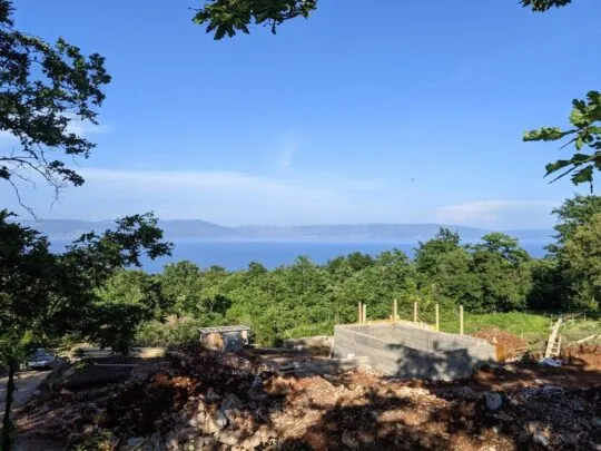 labin, zemljište s građevinskom dozvolom od 1236 m2, pogled na more - slika 6