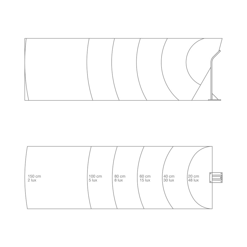 dvorišna led rasvjeta stik s (404mm) – svjetlo prema gore ili dolje - slika 5