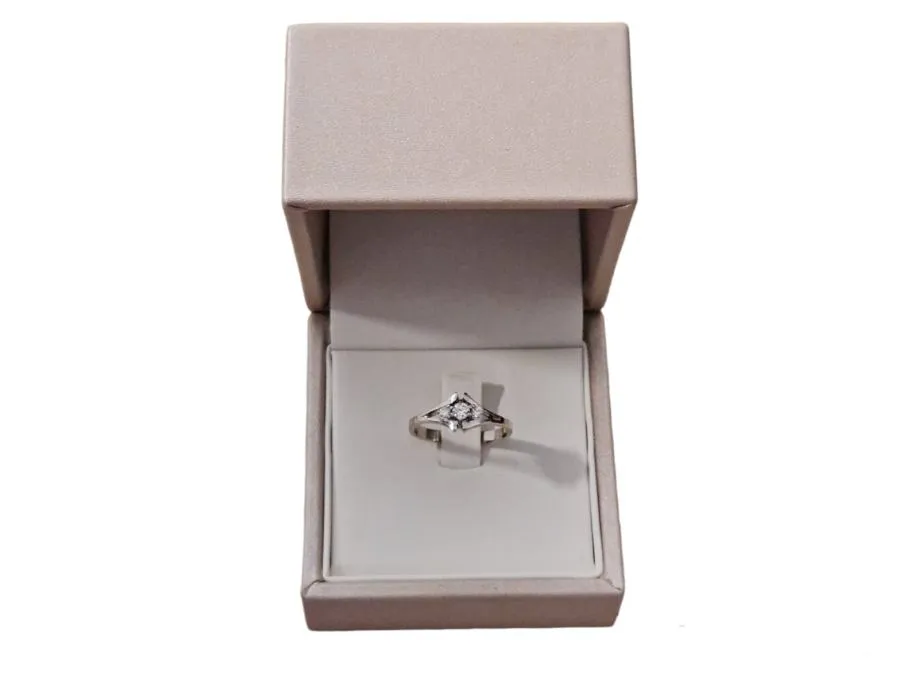 zlatni prsten s dijamantima 0,25ct / r1, rate ! - slika 4