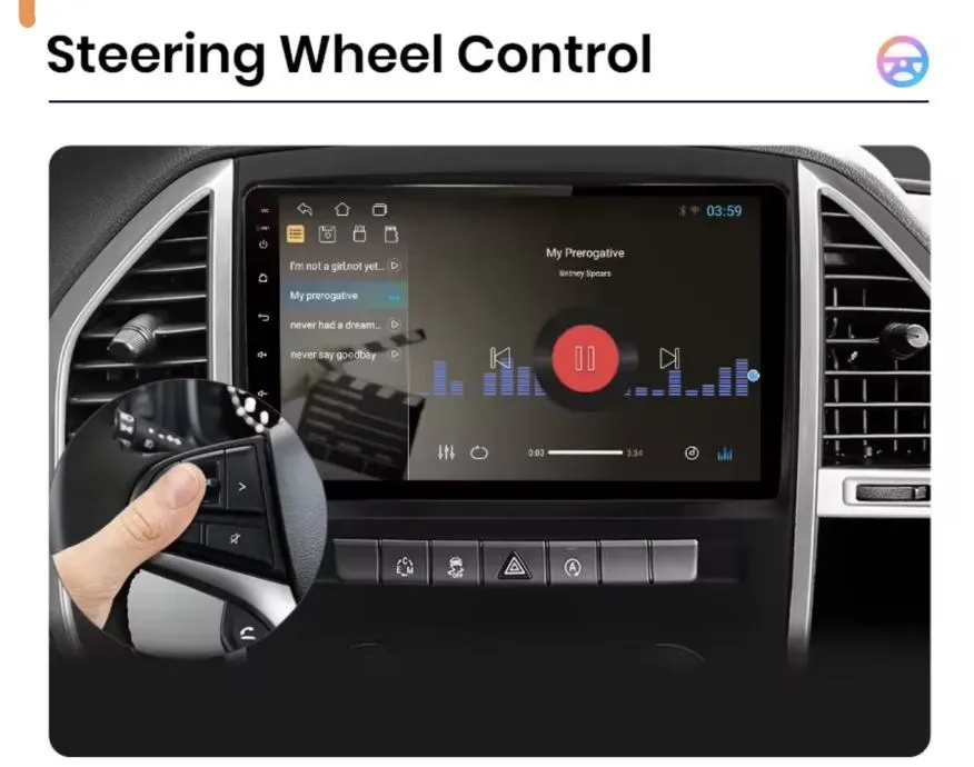 mercedes vito 3 2014-2021 android carplay navigacija 2din radio ekran - slika 4