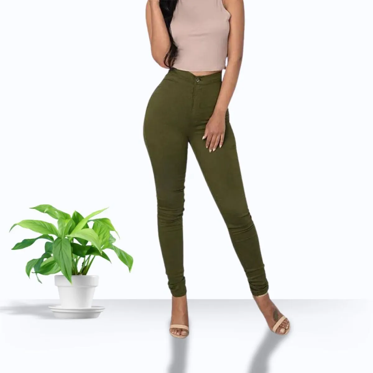 slim traperice visoki struk athena - slika 17