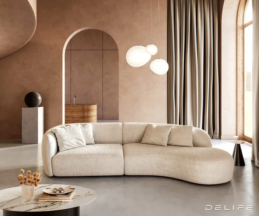 sofa mairi 322x155cm, materijal: rebrasta tkanina - slika 2