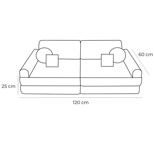 srednja modularna sofa za djecu - tangle bubblegum pink - slika 8