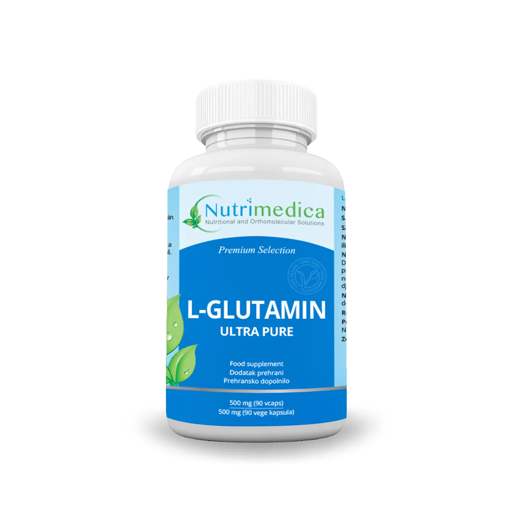 L-glutamine aminokiselina ultra pure 500mg, 90 vcaps - Zagreb