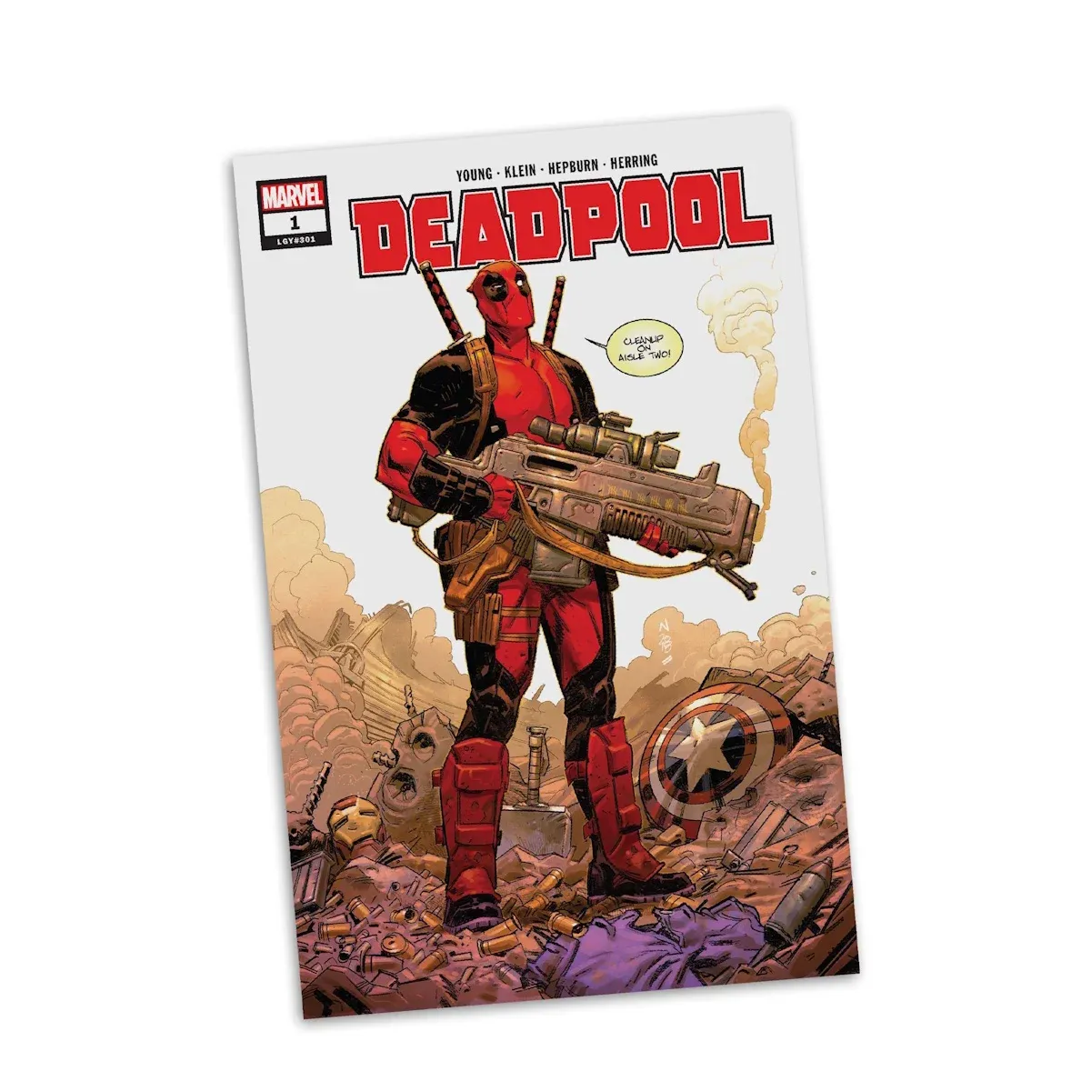 mcfarlane marvel – deadpool (grey suit chase) figura, 27cm + strip - slika 2