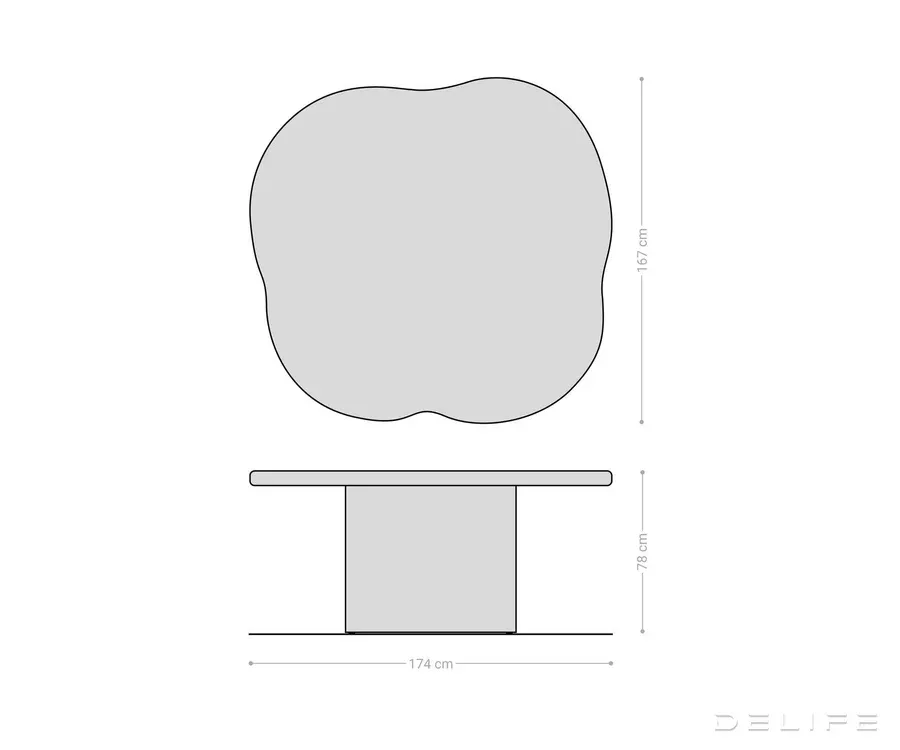 blagovaonski stol orbion 174x167cm, materijal: bagrem - slika 6