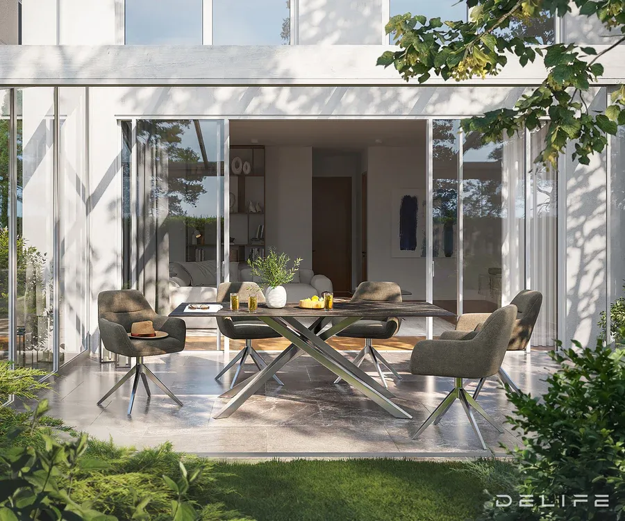 outdoor stol edge 200x100cm, materijal: keramika noir desir - slika 2