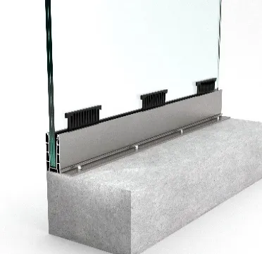 kontinuirana aluminijska vodilica za staklene ograde bv 7600 l - slika 3
