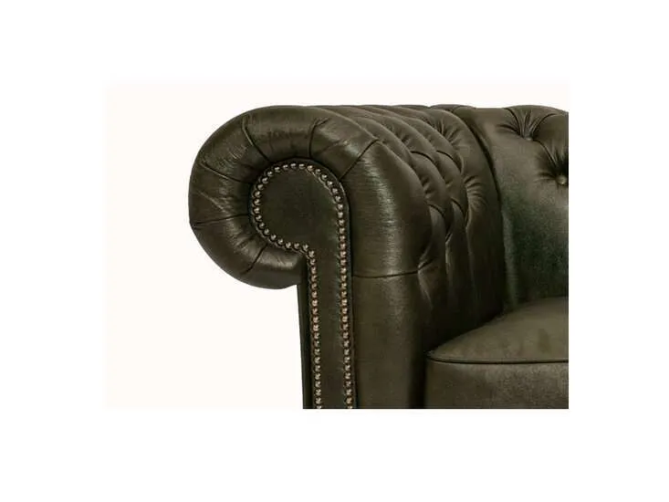 chesterfield fotelja class leather | 1-sjedište | moss green - slika 4
