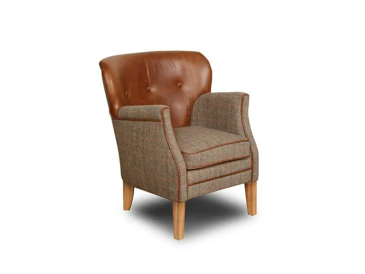 chesterfield harris tweed elder fotelja - slika 2