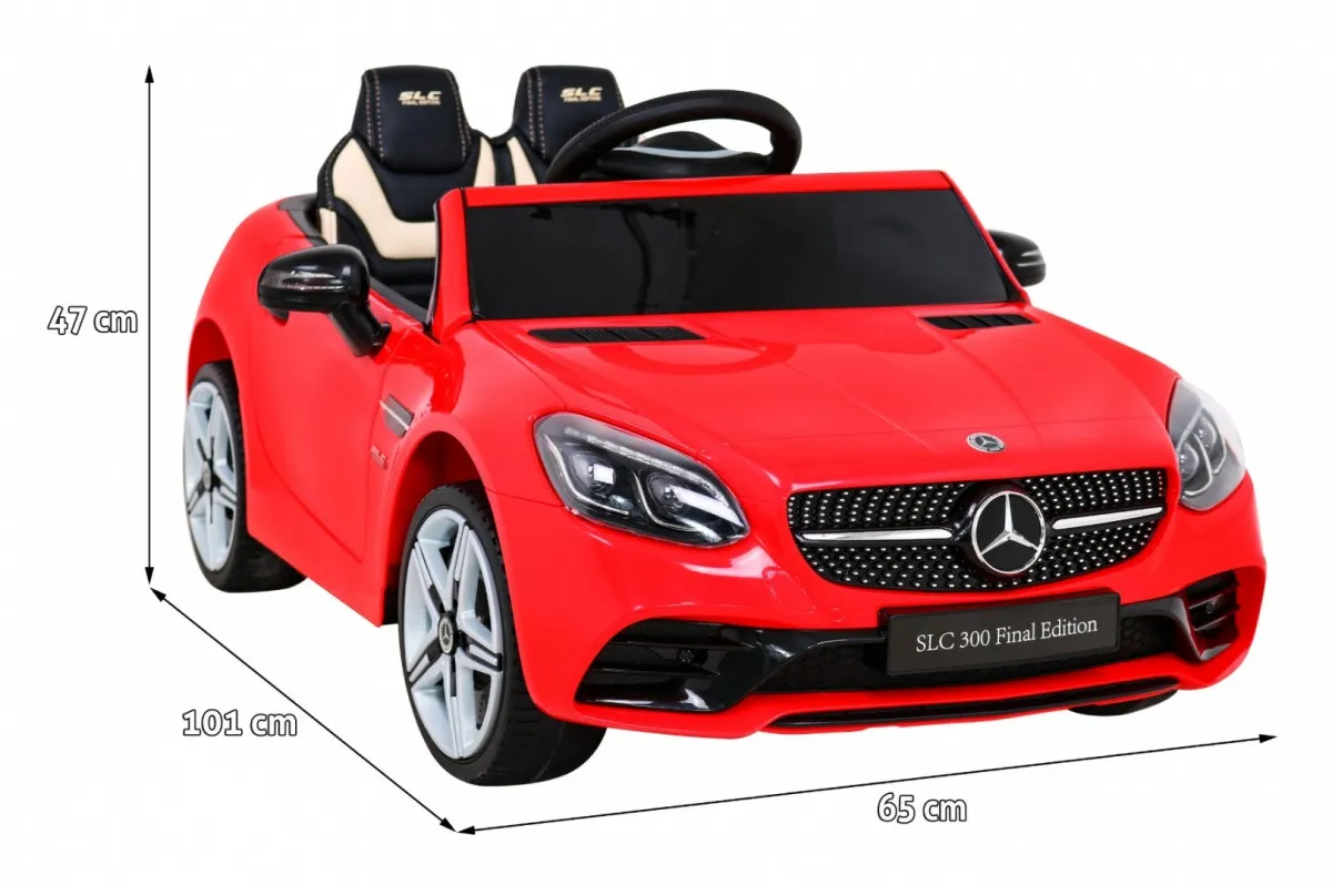 licencirani auto na akumultor mercedes slc300 - crveni - slika 2