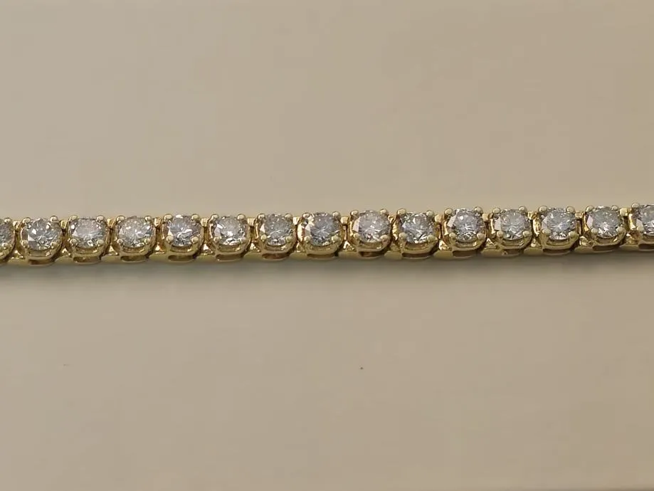 zlatna narukvica tennis 6,80ct / r1, rate ! - slika 5