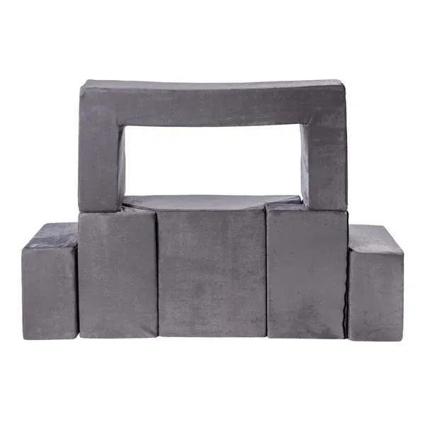 set baršunastih cigli - sivi - slika 4