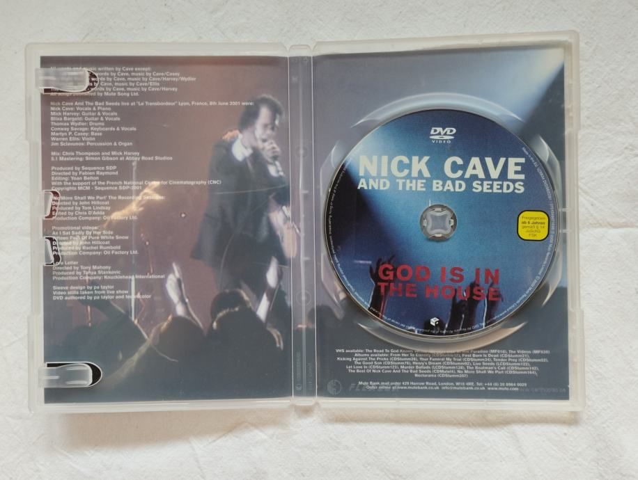 nick cave and the bad seeds - god is in the house dvd - slika 3