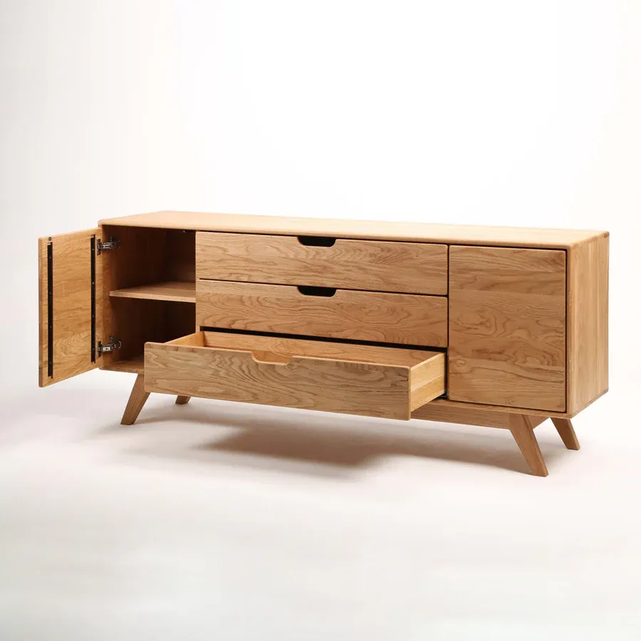 tv komoda modena 180x45cm, materijal: puno drvo hrast - slika 2