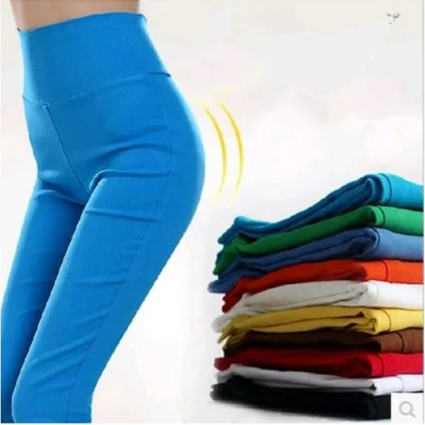 slim pamučne hlače visokog struka pencil pants - slika 2
