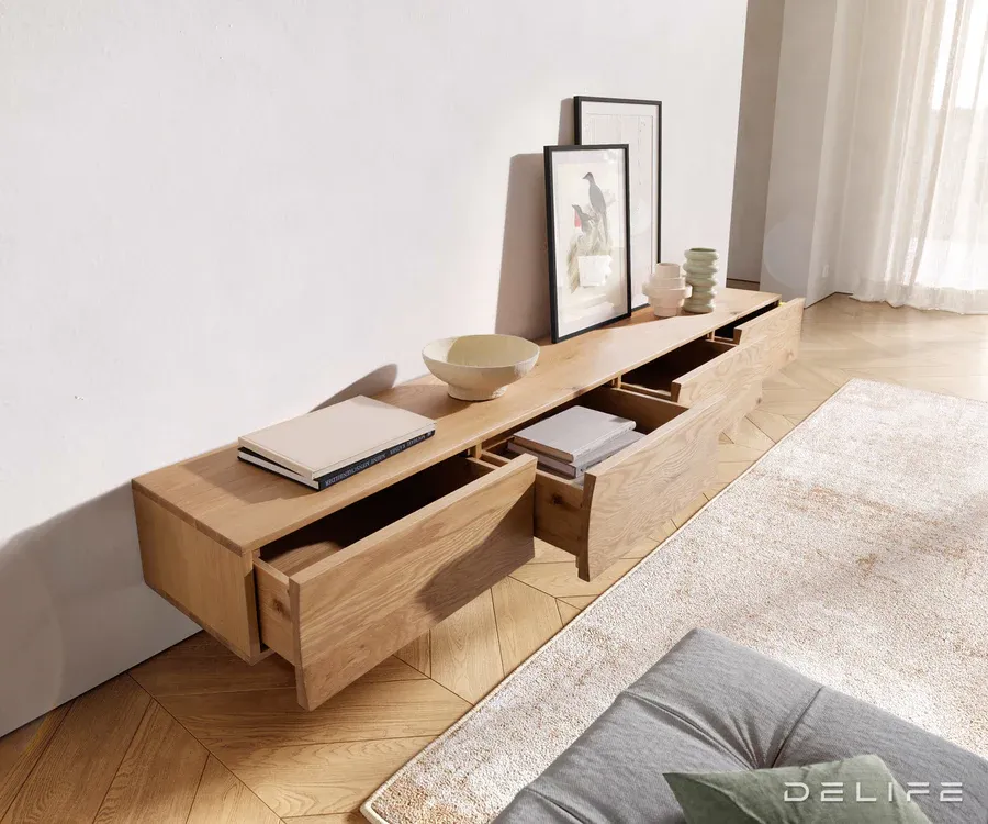 tv komoda wyatt 220 cm, materijal: hrast - slika 2
