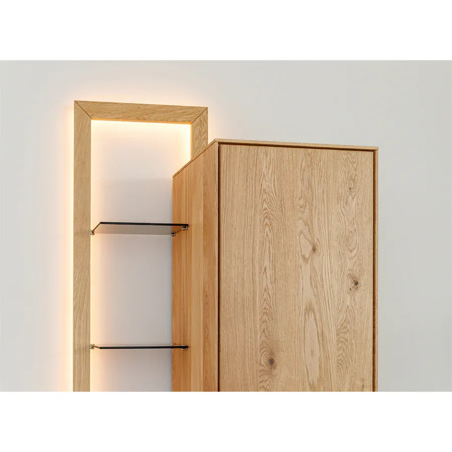 vitrina collodi 73x195cm, materijal: masivno drvo hrast - slika 4