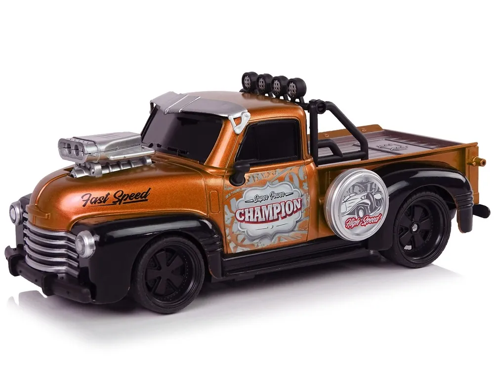 auto na daljinsko upravljanje 1:18 pick-up - smeđi - slika 3