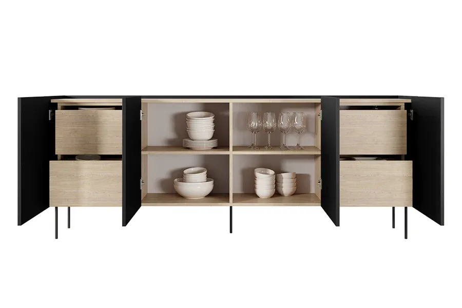 komoda desin 220cm, 4 vrata i 4 ladice, materijal: mdf - slika 3