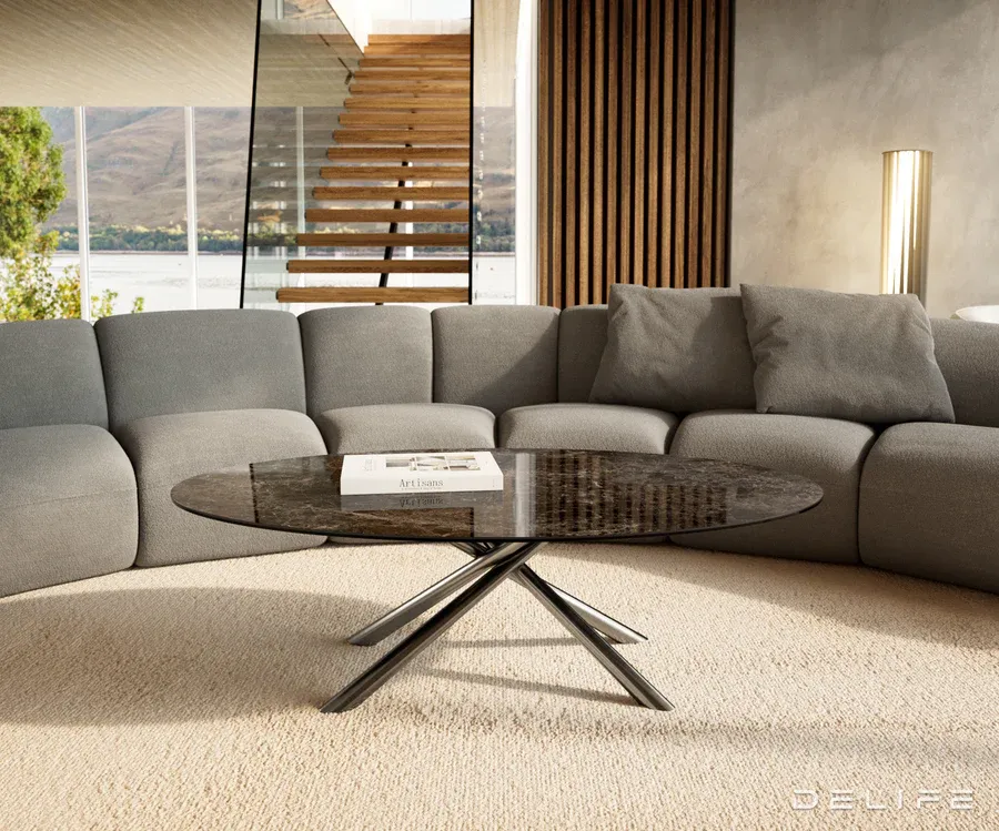 klub stolić edge 140x80cm, materijal: keramika laminam extra lucidato - slika 2