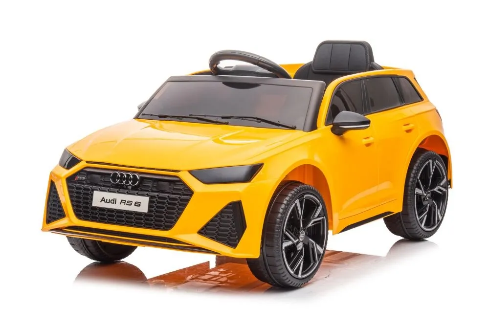 licencirani auto na akumulator audi rs6 - žuti - slika 3