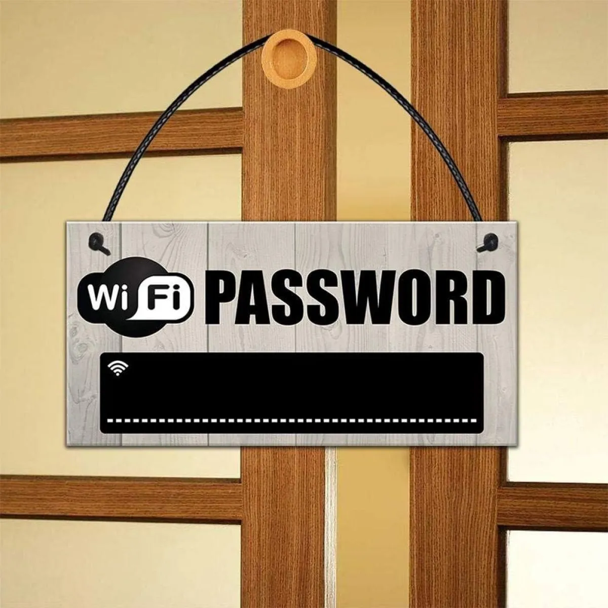 drveni viseći znak za wifi lozinku - slika 6