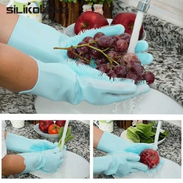 (1 par) silikonske rukavice za višenamjensko čišćenje - slika 3