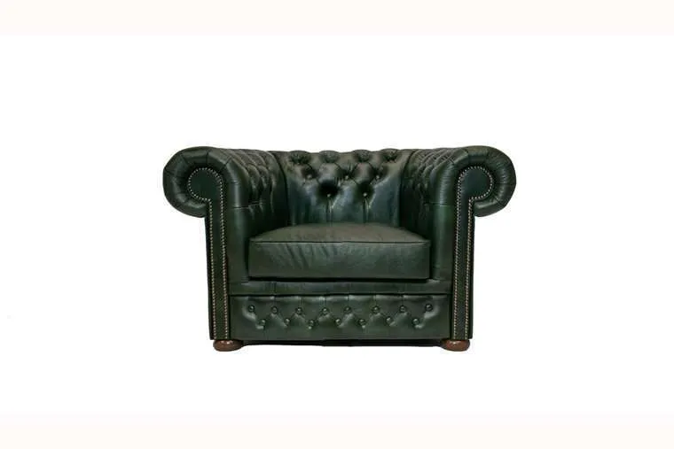 Chesterfield Fotelja First Class Leather | 1-sjedište | Cloudy Green - Ježdovec, Zagreb