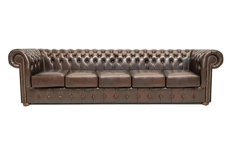 Chesterfield Garnitura Class Leather | 5-sjedišta | Cloudy Brown Dark - Ježdovec, Zagreb