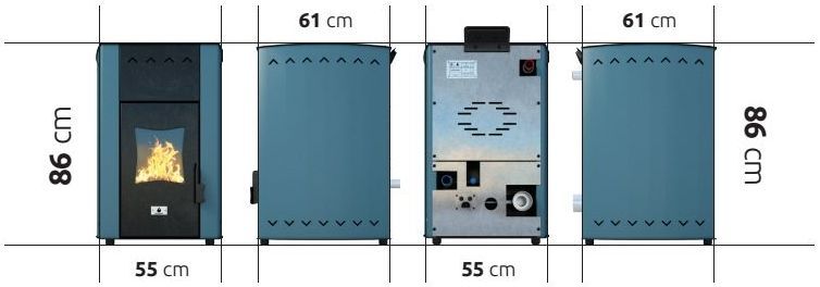 peć na pelet minima 12kw ecospar - slika 5