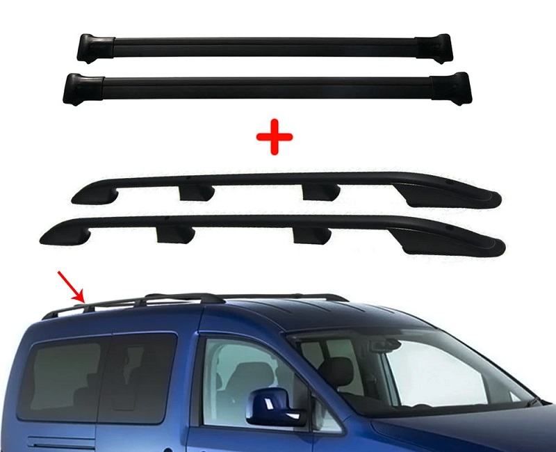 uzdužni krovni nosači za vw caddy- kratki-maxi - alu -top kvaliteta - slika 6