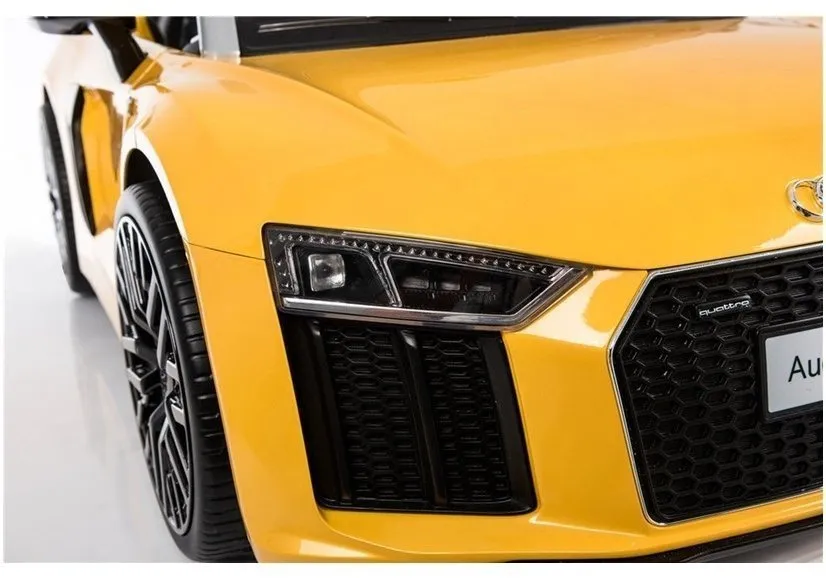 licencirani auto na akumulator audi r8 spyder - žuti - slika 7