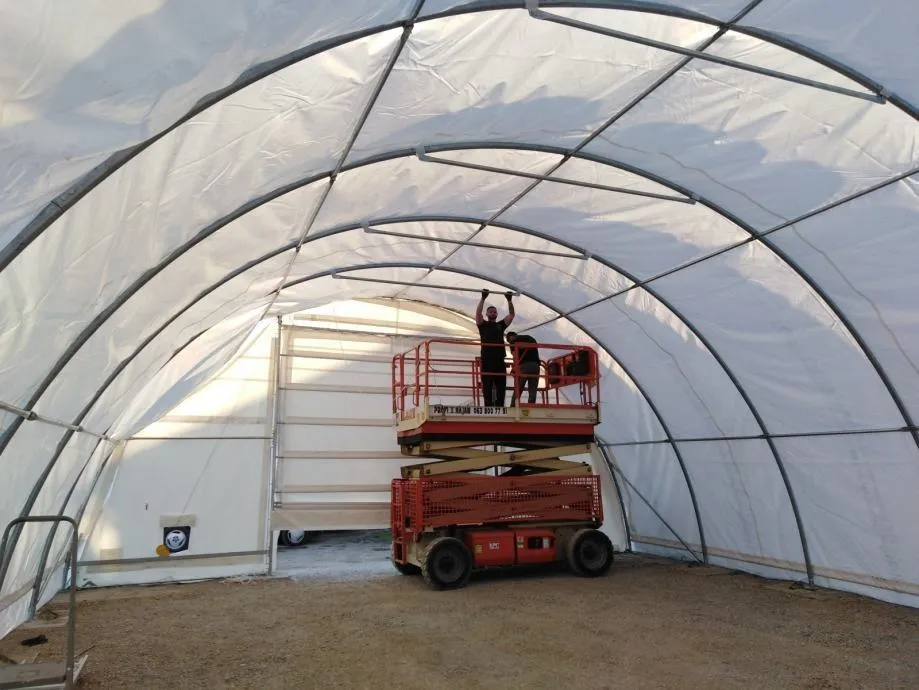 montažna hala / montažni šator 9.15x12m 4,5m (v) 110m2 dostupno odmah - slika 5