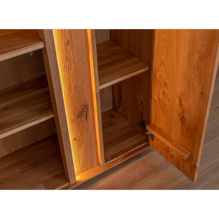 vitrina collodi 84,50x205cm, materijal: masivno drvo hrast - slika 21