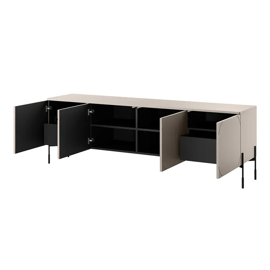 komoda sonatia 200cm, 4 vrata i 2 ladice, materijal: mdf - slika 4