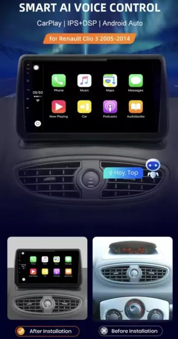 renault clio 3 2005-2014 original android 2din radio multimedija navi - slika 13