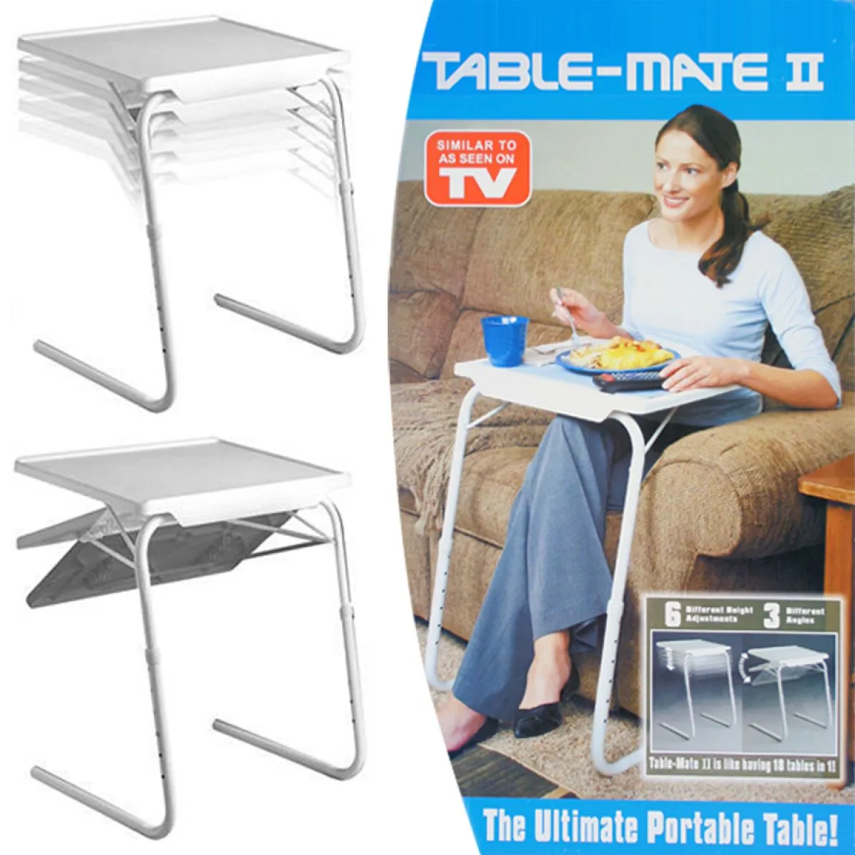 prijenosni multifunkcionalni stolić table mate - slika 5