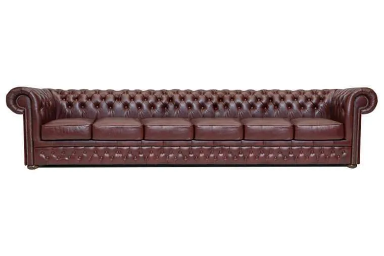 chesterfield garnitura first class leather | 6-sjedišta | cloudy red - slika 1