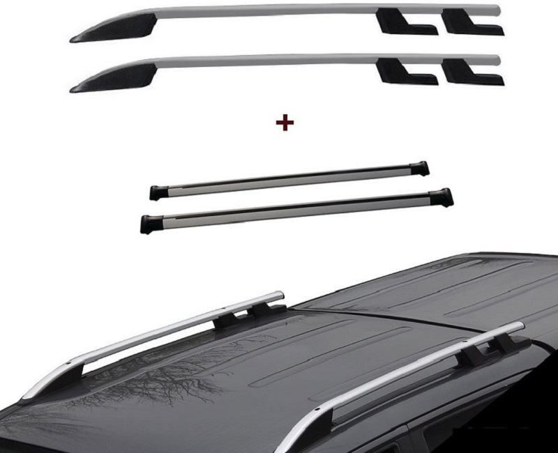 uzdužni alu krovni nosači za vw amarok - srebrni ili crni - slika 2