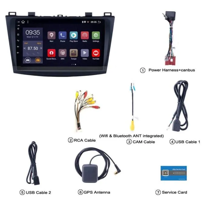 original 2din radio android za mazdu 3 2010 2011 2012 2013 - slika 3